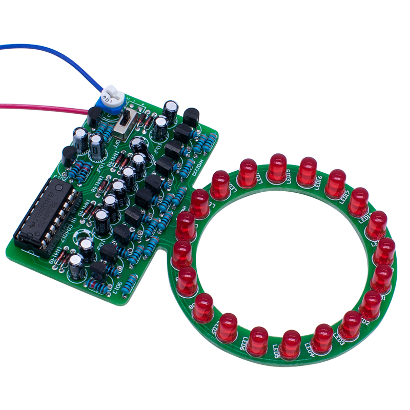 Diy Electronics Gadget - CD4017 Ring-Gradient-LED-Lauflicht-DIY-Kit, elektronische Schweißtrainingsbauteile für unterhaltsame