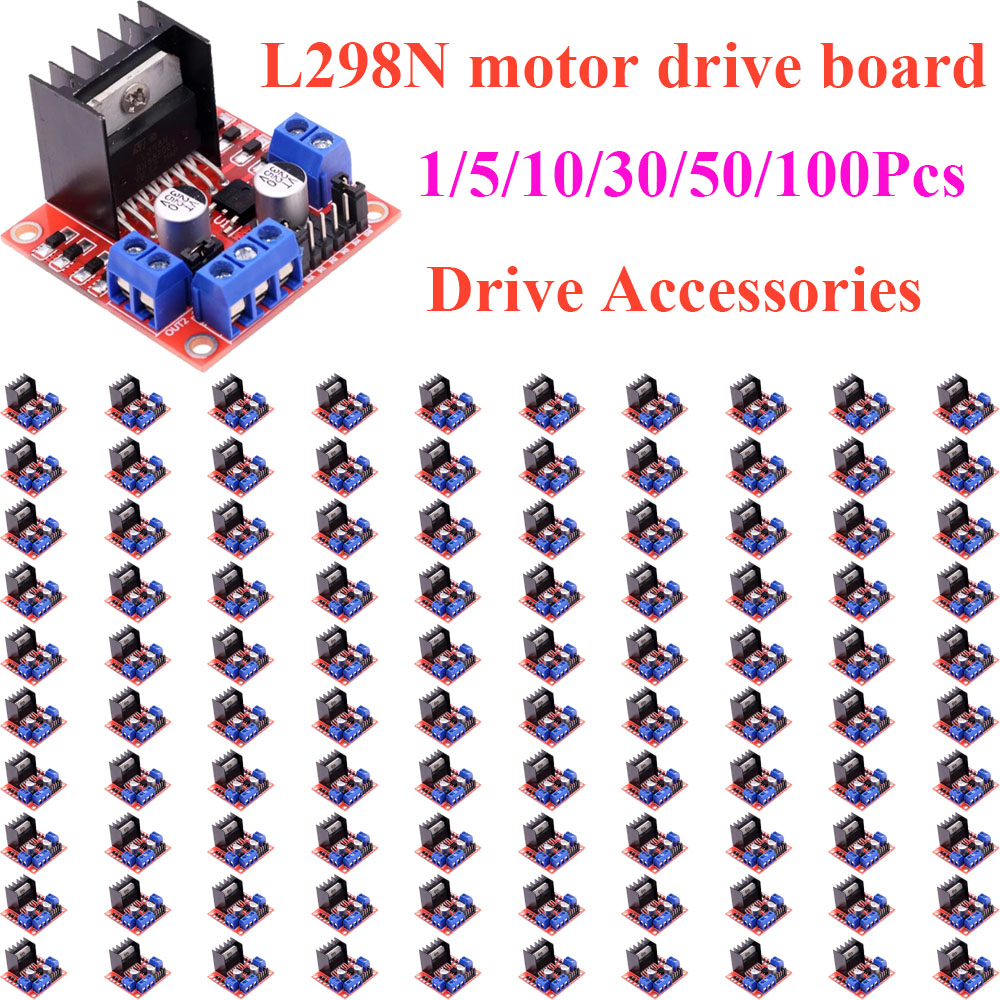 L298N Motor Driver - 1~100 Stück L298N DC Schrittmotor-Treiberplatine Modul
