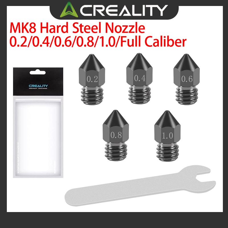 Creality Printer K1 - Offizielle Creality MK8 Hartstahldüsen 0,2 mm/0,4
