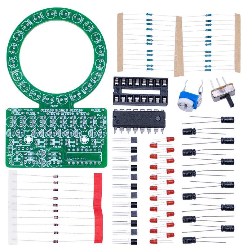CD4017 Ring-Gradient-LED-Laufl – Diy Electronics Gadget Bewertung und Preis